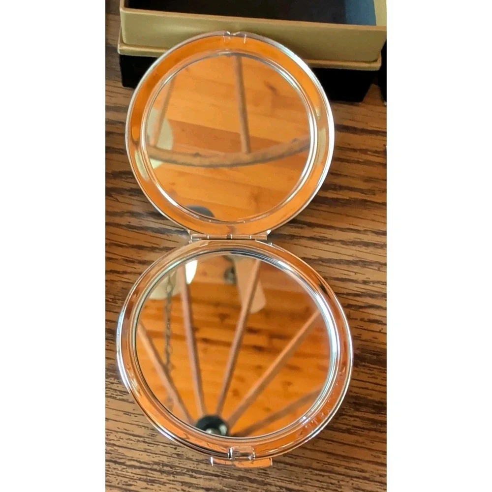 New Stratton of England Stars N' Stripes American Flag Compact Double Mirror NOS